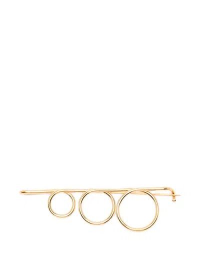 Wouters & Hendrix Technofossils Brooch In Gold
