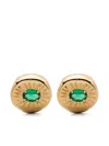 Wouters & Hendrix Emerald-embellished Earrings In Green
