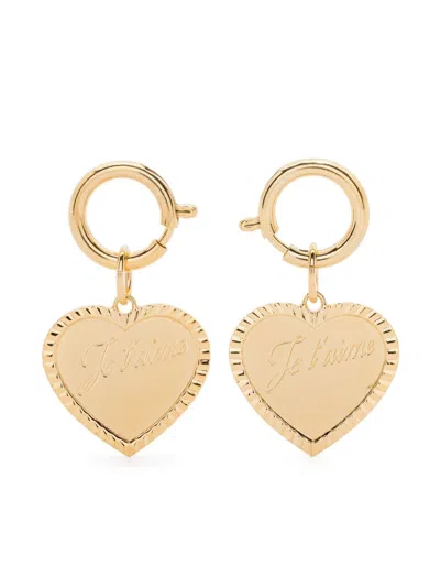 Wouters & Hendrix Heart-pendant Earrings In Gold