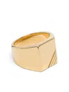 Wouters & Hendrix Logo-engraved Signet Ring In Gold