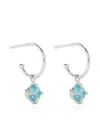 Wouters & Hendrix Topaz Hoop Earrings In Silver