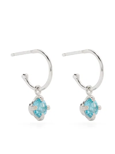 Wouters & Hendrix Topaz Hoop Earrings In Silver