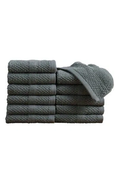 Woven & Weft 12-pack Checker Texture Washcloths In Blue