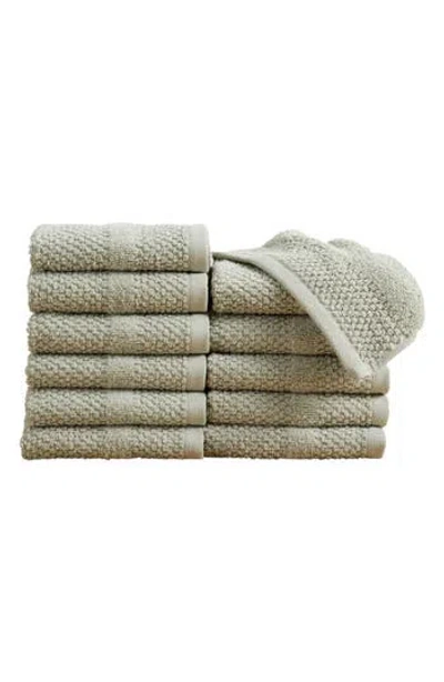 Woven & Weft 12-pack Checker Texture Washcloths In Green