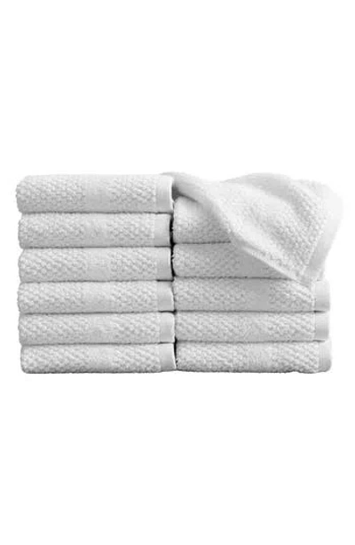 Woven & Weft 12-pack Checker Texture Washcloths In White