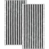 Woven & Weft 2-pack Stripe Oversize Beach Towels In Black/grey
