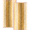 Woven & Weft 2-pack Stripe Oversize Beach Towels In Marigold/dusty Rose