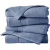 Woven & Weft 4-pack Cotton Bath Towels In Chambray Blue