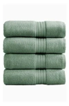Woven & Weft 4-pack Cotton Bath Towels In Eucalyptus