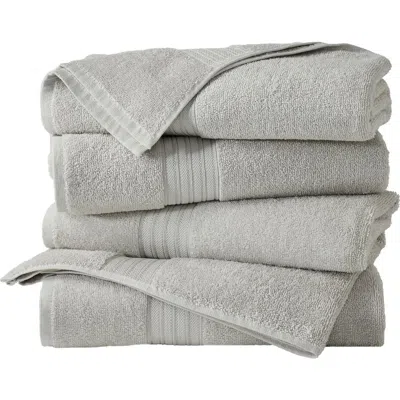 Woven & Weft 4-pack Cotton Bath Towels In Grey