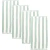 Woven & Weft 4-pack Oversize Stripe Beach Towels In Blue