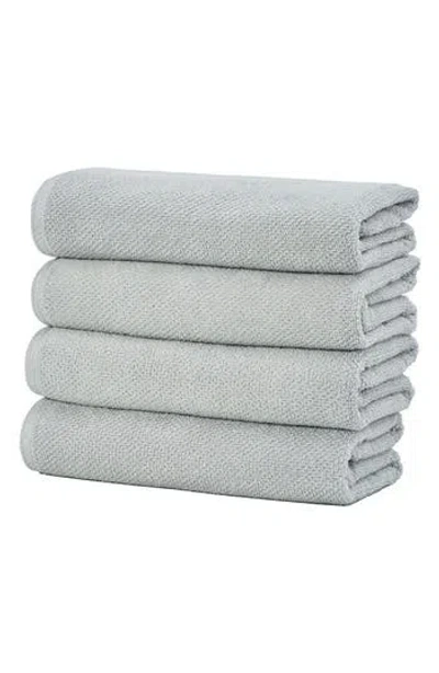 Woven & Weft 4-pack Popcorn Textured Towels In Light Grey