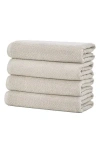 Woven & Weft 4-pack Popcorn Textured Towels In Silver Cloud