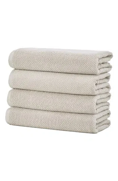 Woven & Weft 4-pack Popcorn Textured Towels In Silver Cloud