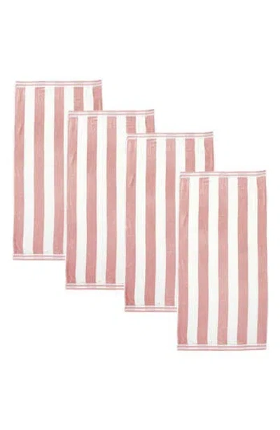 WOVEN & WEFT WOVEN & WEFT 4-PACK STRIPE BEACH TOWELS
