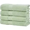 Woven & Weft 4-piece Cotton Bath Towels In Green
