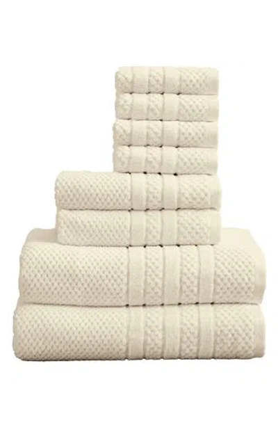 Woven & Weft 6-pack Checker Texture Hand Towels In White