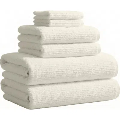 Woven & Weft 6-piece Turkish Cotton Towel Set In White