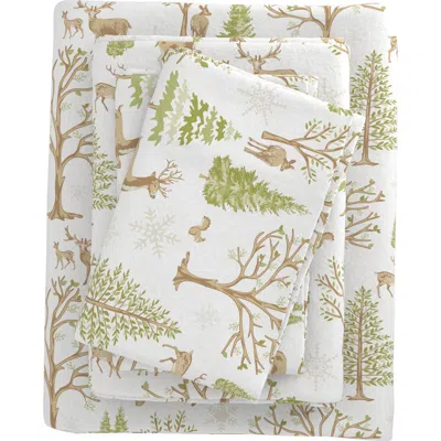 WOVEN & WEFT WOVEN & WEFT ANIMAL LODGE COTTON FLANNEL SHEET SET