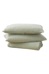 Woven & Weft Channel Stitch 3-piece Jersey Quilt Set In Heathered Eucalyptus