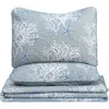 Woven & Weft Coastal 3-piece Quilt Set In Pearl Blue