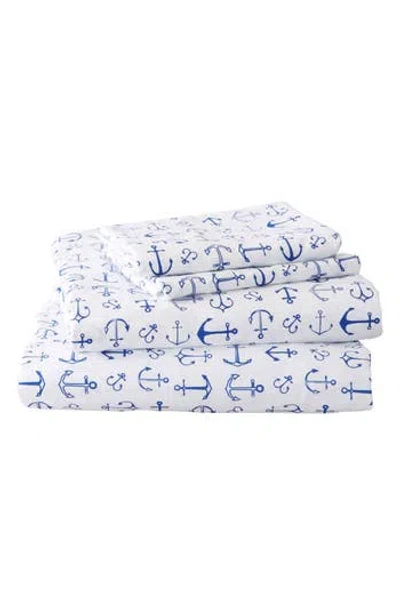 Woven & Weft Coastal Microfiber Sheet Set In Anchor