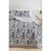 Woven & Weft Coastal Print Cotton Quilt & Sham Set In Off White/navy