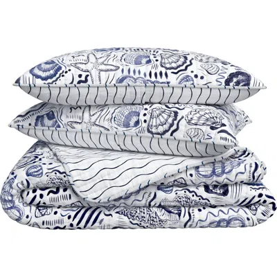 Woven & Weft Coastal Seashell Print Quilt In Scattered Shells