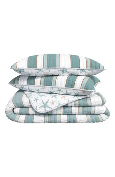 Woven & Weft Coastal Stripe 3-piece Quilt Set In Montauk Stripe