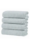 Woven & Weft Combed Cotton 4-pack Bath Towels In Gray