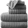Woven & Weft Combed Cotton 6-piece Towel Set In Gray
