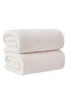 Woven & Weft Cotton 2-pack Oversized Bath Sheet Set In Neutral
