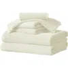 Woven & Weft Cotton 6-piece Textured Towel Set In Ivory