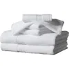 Woven & Weft Cotton 6-piece Textured Towel Set In White