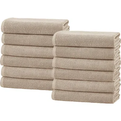Woven & Weft Cotton 6-pack Textured Washcloths In Neutral