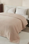 Woven & Weft Cotton Waffle Weave Throw Blanket In Taupe