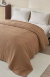 Woven & Weft Cotton Waffle Weave Throw Blanket In Toffee