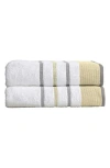 Woven & Weft Luxurious Cotton 2-pack Decorative Bath Towel Set In Multi