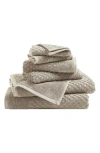 Woven & Weft Diamond Texture 4-piece Bath Towel Set In Sand