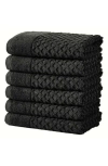 Woven & Weft Diamond Texture Towel 6-piece Set In Midnight