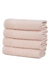 Woven & Weft Diamond Textured 4-pack Bath Towel Set