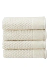 Woven & Weft Diamond Textured 4-pack Bath Towel Set In Brown
