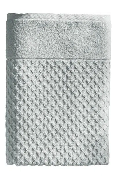 Woven & Weft Diamond Textured Single Bath Towel In Gray