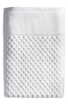 Woven & Weft Diamond Textured Single Bath Towel In Optic White