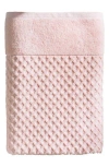 Woven & Weft Diamond Textured Single Bath Towel In Pink