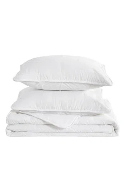 Woven & Weft Dot Stitched Quilt Set In White