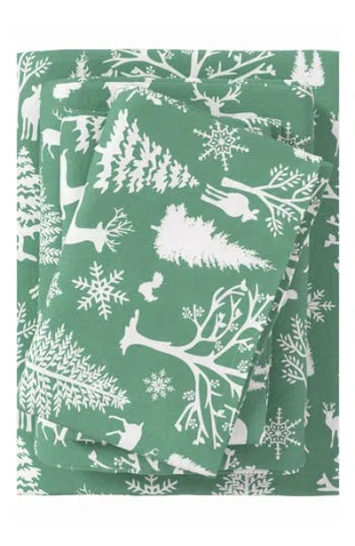 Woven & Weft Enchanted Woods Cotton Flannel Sheet Set