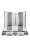 Woven & Weft Farmhouse Stripe Quilt & Sham Set In Grey