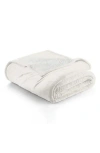 Woven & Weft Faux Shearling Fleece Throw Blanket In White