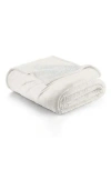 Woven & Weft Faux Shearling Fleece Throw Blanket In White